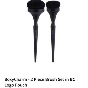 Boxy charm 2 pc brush set with logo bag